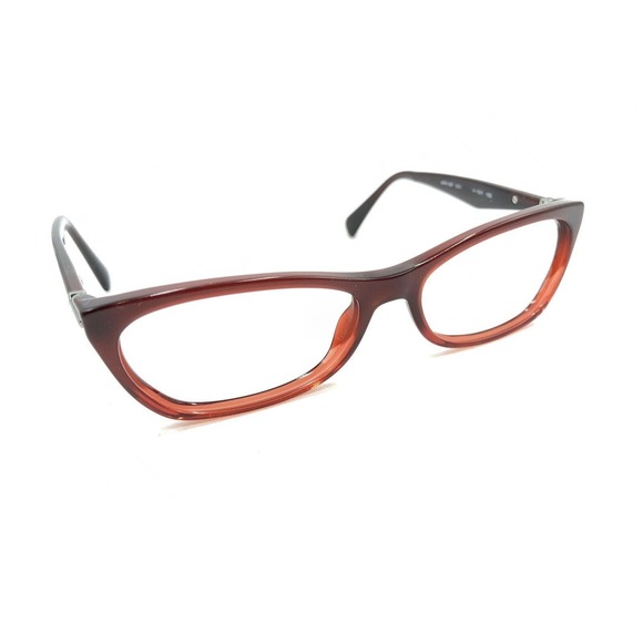 Prada VPR 15P MAX-1O1 Burgundy Dark Red Silver Eyeglasses Frames 53-16 135 Italy - Picture 1 of 12